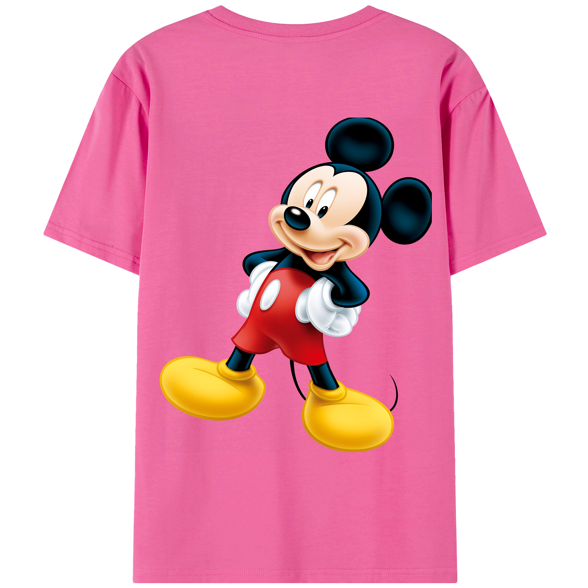 ミッキーマウス Mickey Mouse レディース半袖Tシャツ(バックプリント)